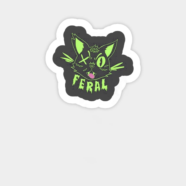 Feral Sticker by alpphadesignart